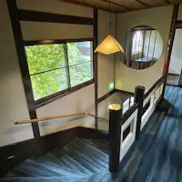 ตั้งแต่ทางเข้าไปจนถึงอาคารหลักมีบันไดประมาณ 2 ชั้น