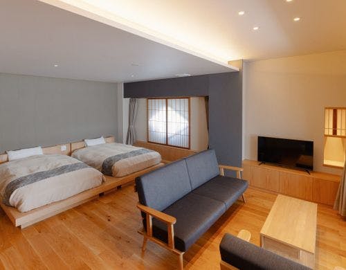 半露天風呂付＜吾妻＞源泉かけ流し温泉