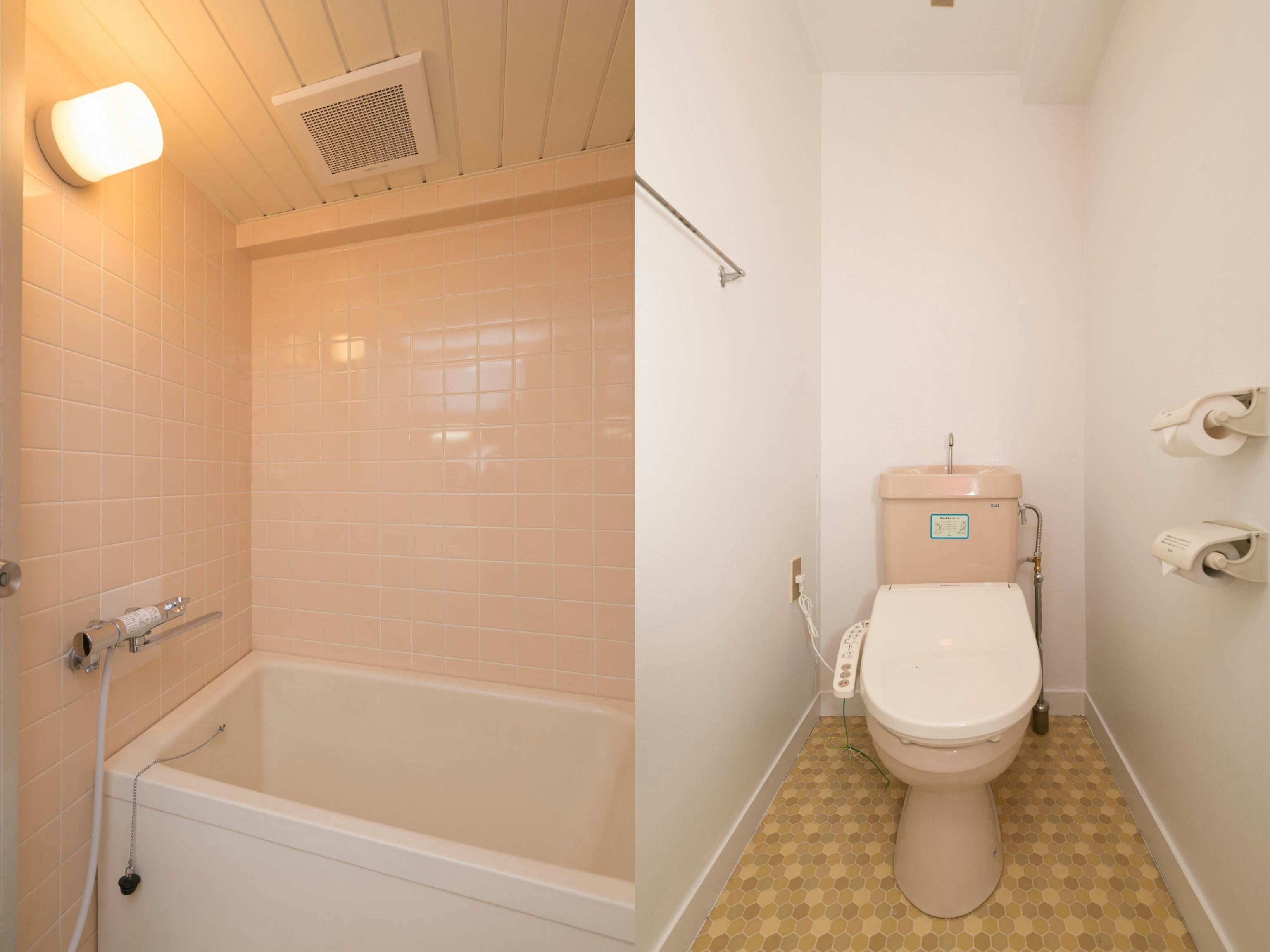 모든 객실은 욕실과 화장실이 분리되어 있습니다.