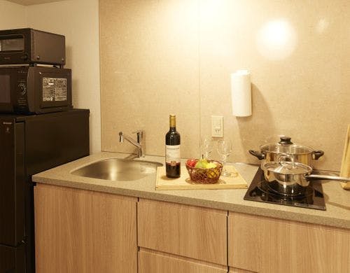 全室にキッチン・調理器具付！