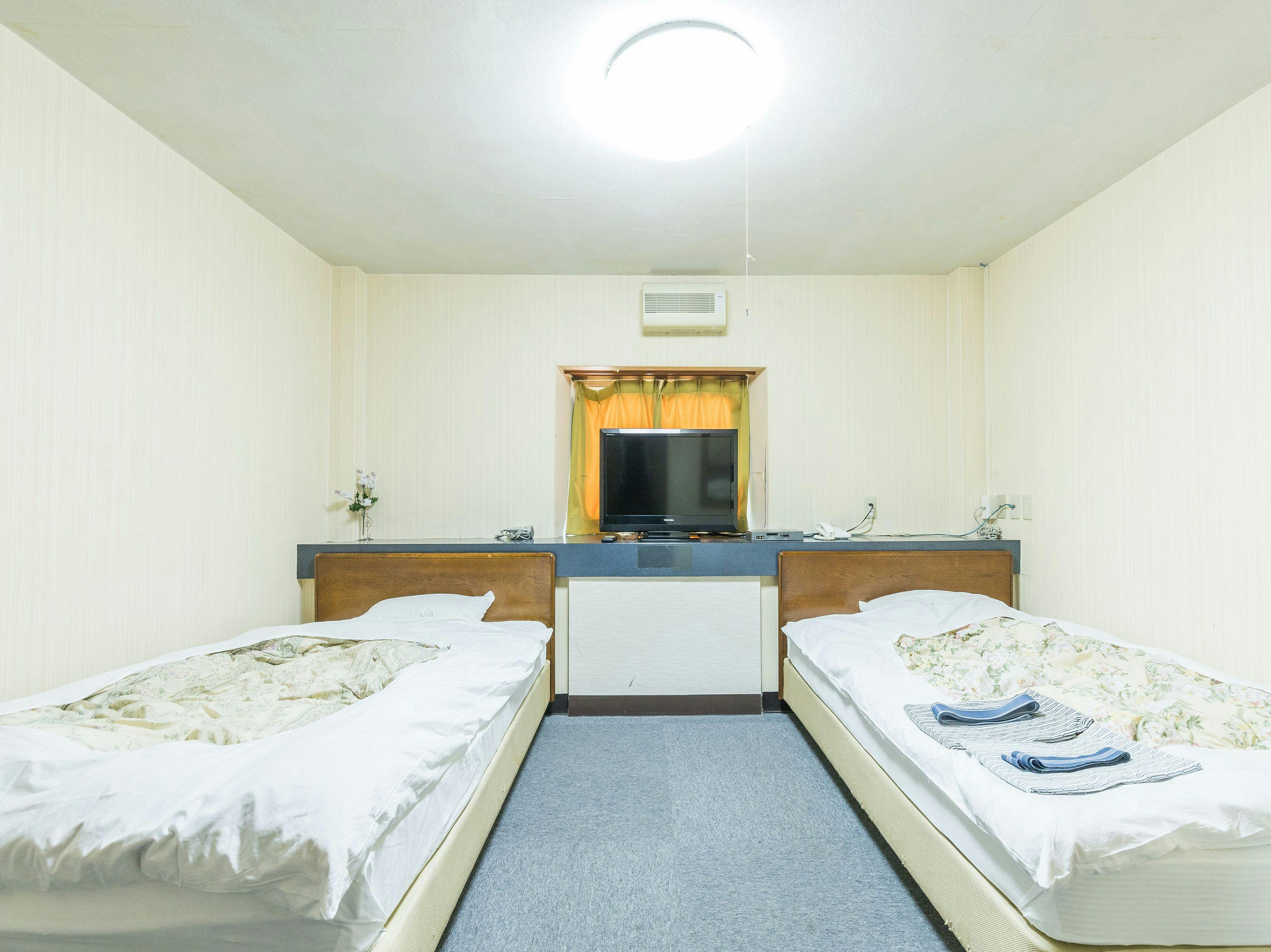 【ห้ามสูบบุหรี่】ห้องเตียงคู่