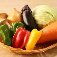 【Dinner】Fresh vegetables from Myogi Naba Farm.