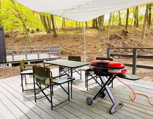 【ウッドデッキでBBQが出来ます♪】