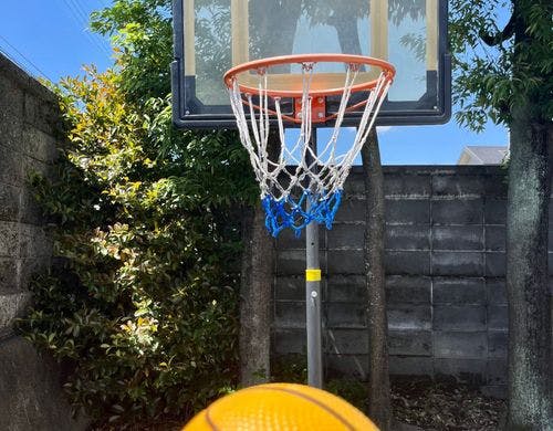 庭でのミニバスケット