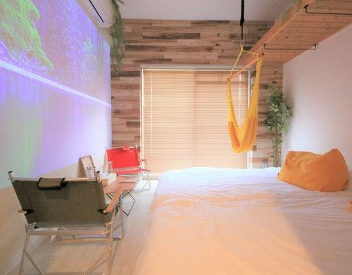 ハンモック付きの特別なツインルーム