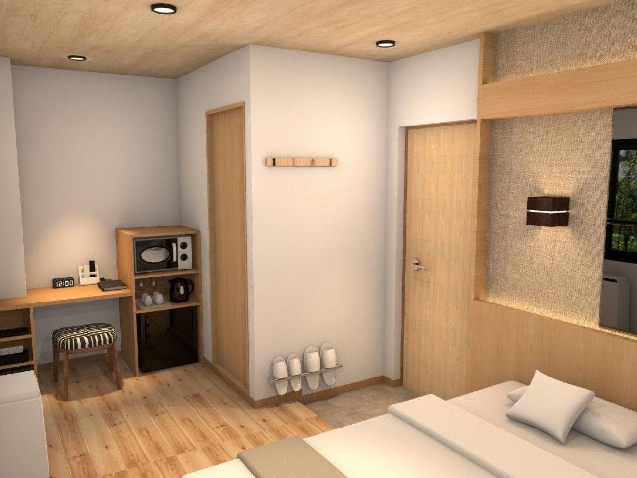 ※Ini bukan pemandian terbuka di dalam kamar.