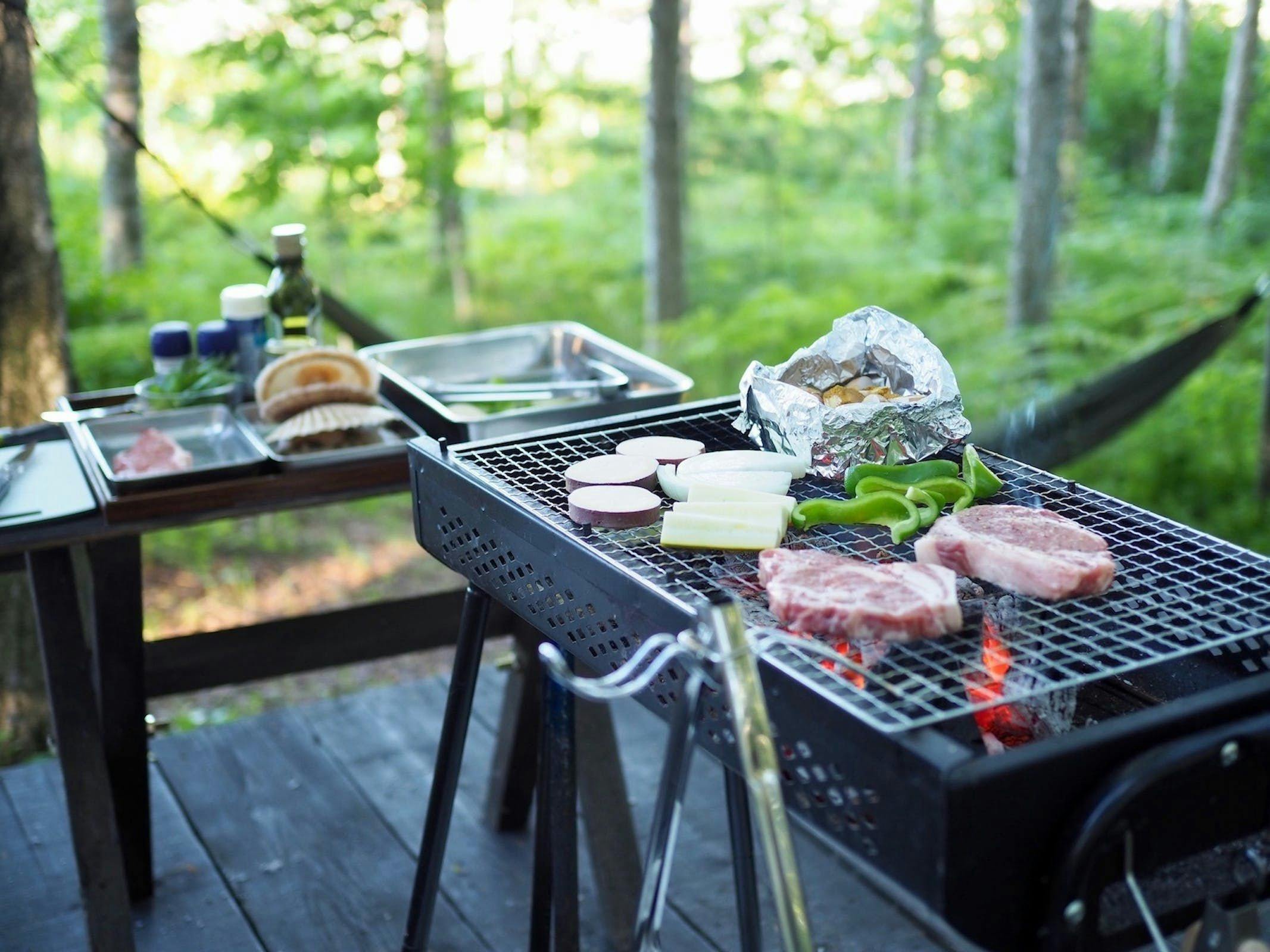 บาร์บีคิวในสวน
