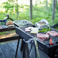 บาร์บีคิวในสวน