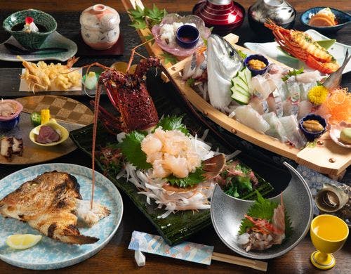 伊勢海老付き舟盛