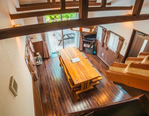 トレーラーハウスのダイニングです。
