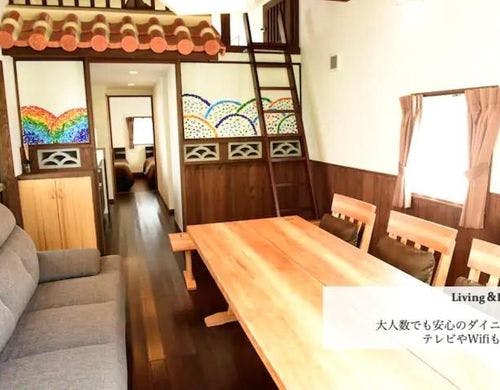 トレーラーハウスのダイニングです。