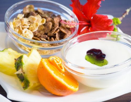 ベストウェスタン恩納の朝食バイキングです