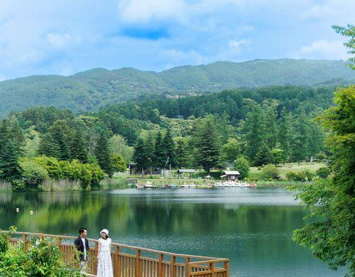 蓼科湖の美しい景色
