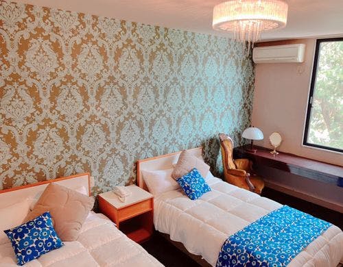 改装済の洋室ツインmarimekkoルームです