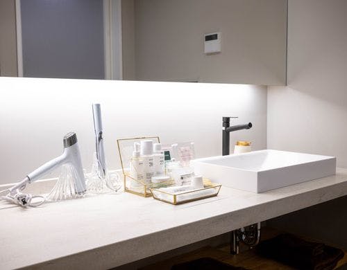 広々とした洗面台