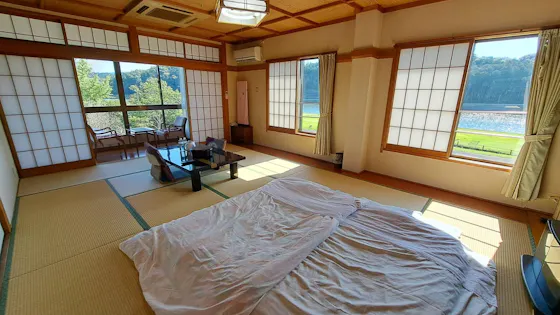 ห้องพักสไตล์ญี่ปุ่นกว้างขวางพร้อมวิวแม่น้ำเซ็นไดอันงดงาม♪