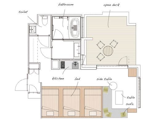 プレミアトリプル　リバービュー　テラス付