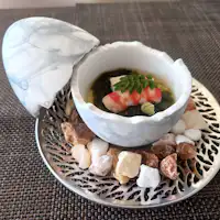 ภาพตัวอย่างอาหารเย็น เปลี่ยนเมนูซุปในถ้วย