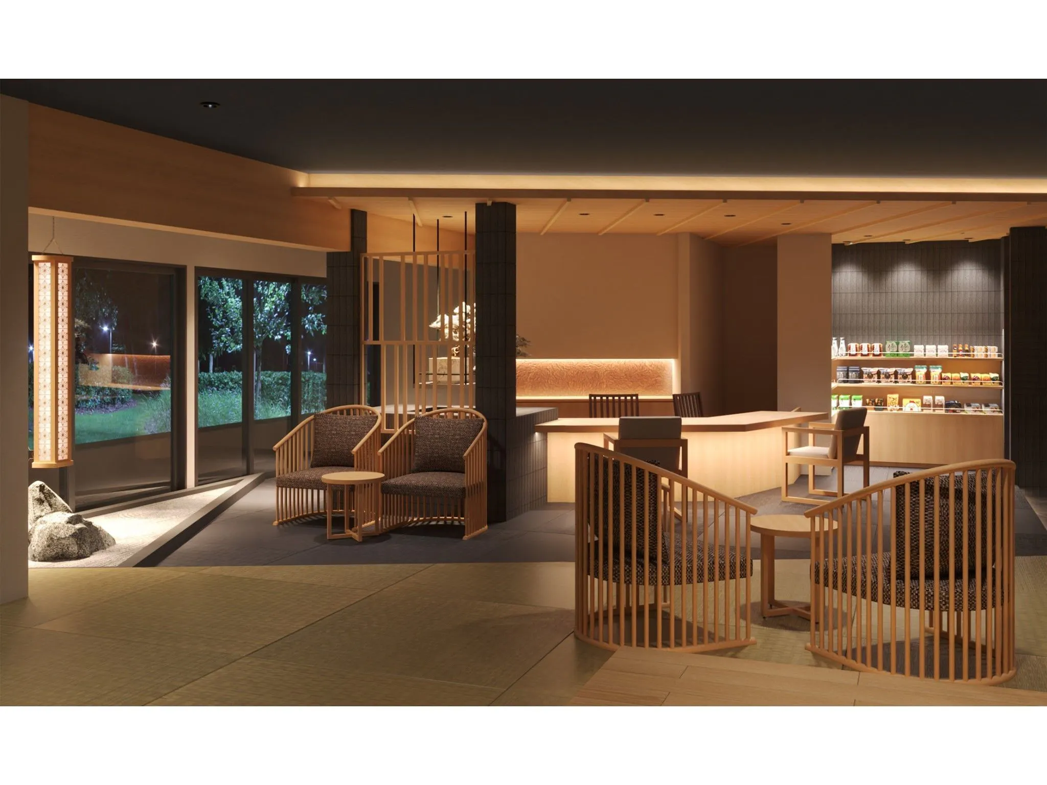 ภาพจำลองการปรับปรุงล็อบบี้ของ “ที่พักซัตสึกิ”