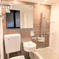 ห้องน้ำของห้องพักสไตล์วะโมเดิร์น “Nishiki”