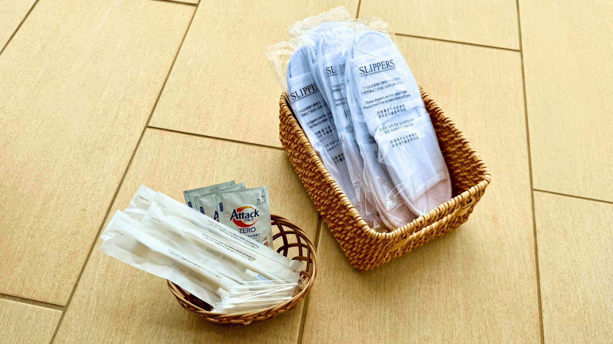 슬리퍼  칫솔  면봉  세제