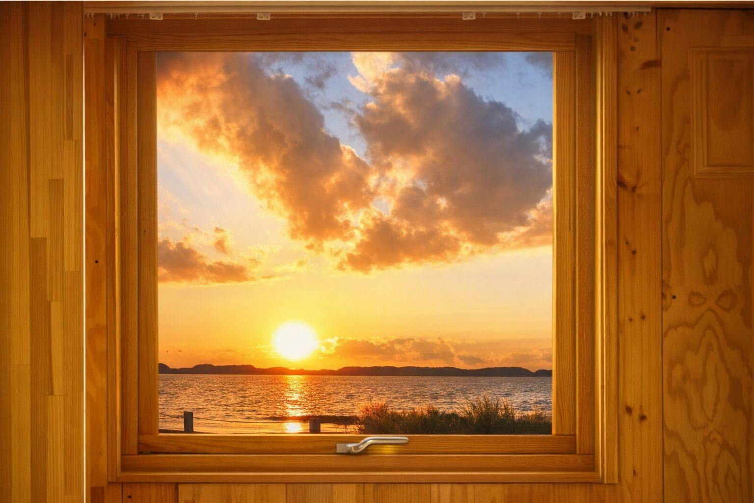 วิวริมทะเลสาบราวกับภาพวาดที่ใส่กรอบไว้