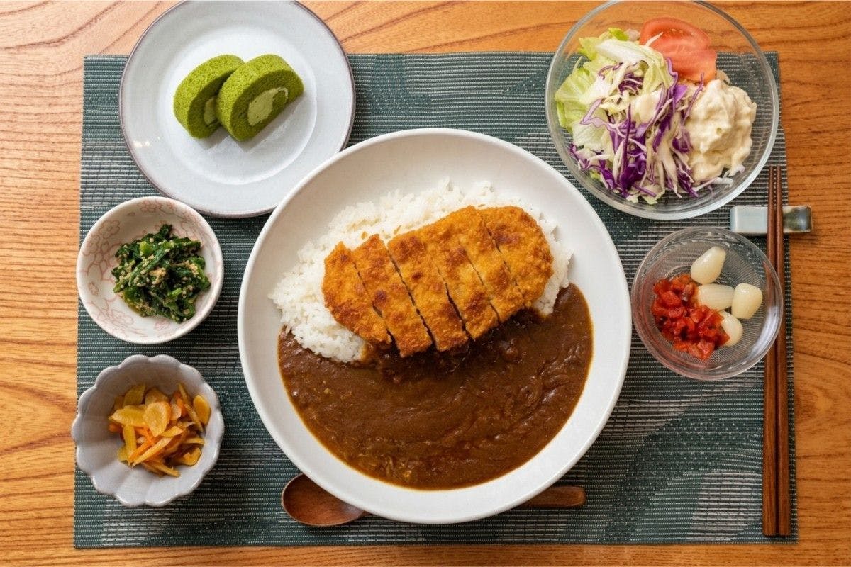 晚餐：炸豬排咖哩定食／示意圖