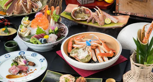 ~但馬の贅~2大食材を堪能する贅沢会席【但馬牛熟成肉と松葉かに】<ご夕食お部屋食>
