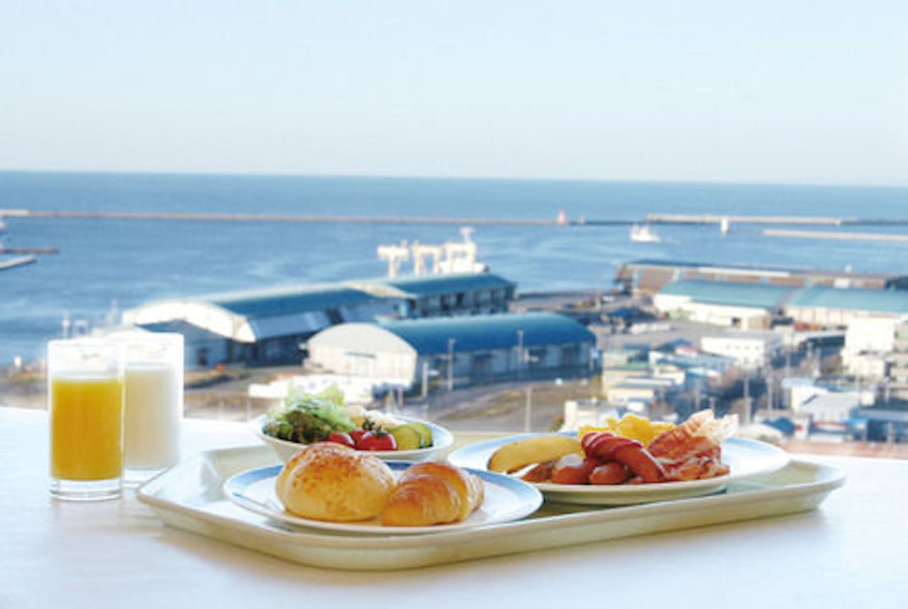 展望レストランの和洋ブッフェ朝食