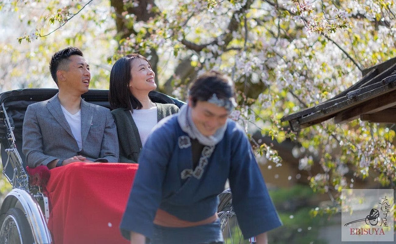 春の人力車散策