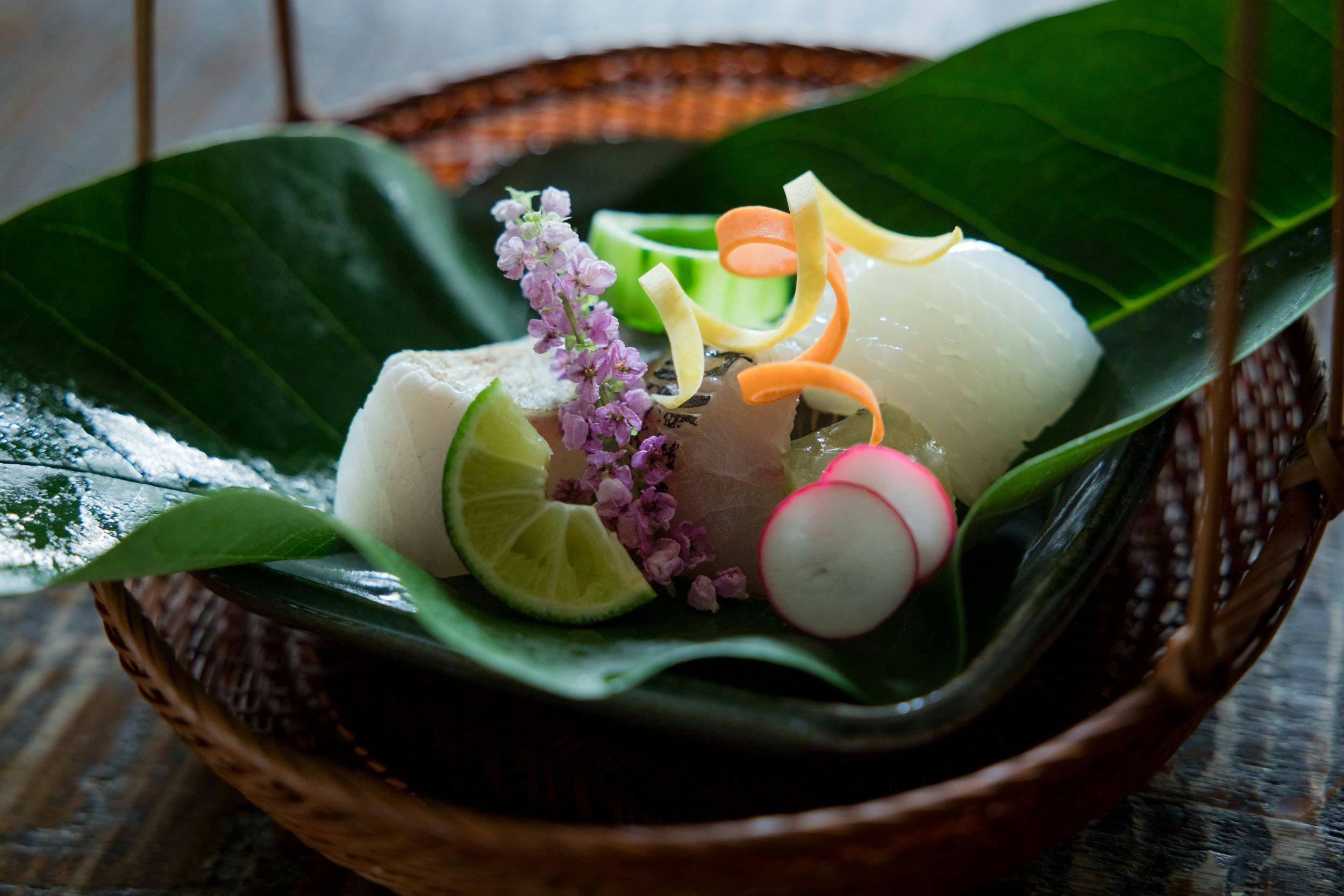 อาหารไคเซกิฤดูร้อน - ตัวอย่างซาชิมิ