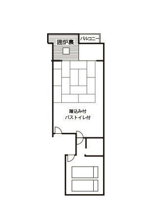 ベッドルーム付和室間取り図