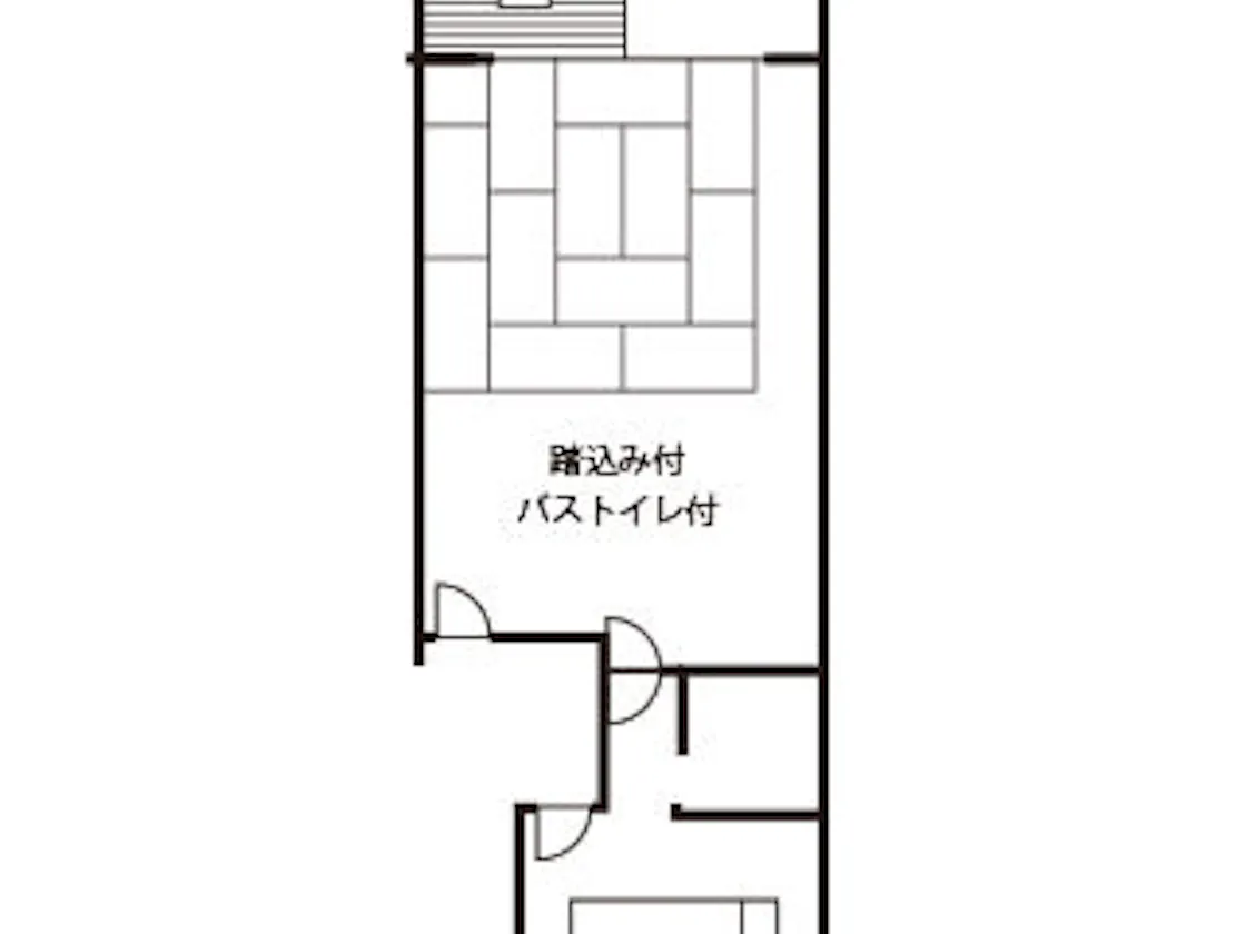 ベッドルーム付和室間取り図