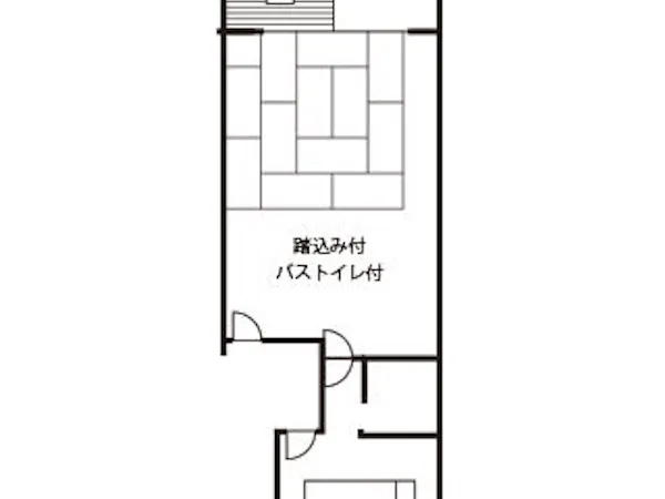 ベッドルーム付和室間取り図