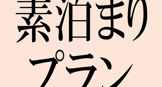 素泊まりプラン