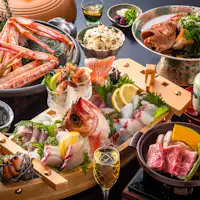 和牛陶板焼き付コースの例