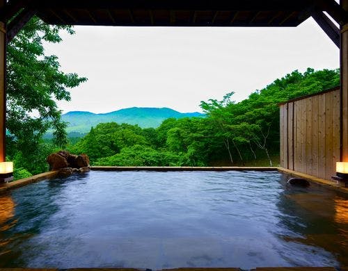 森のヴィラ個室食事処。