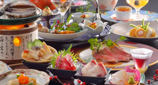 【一休の日】通常料金から5%OFF!仙台牛ステーキ&活き鮑酒蒸しがおいしい!緑水御膳プラン
