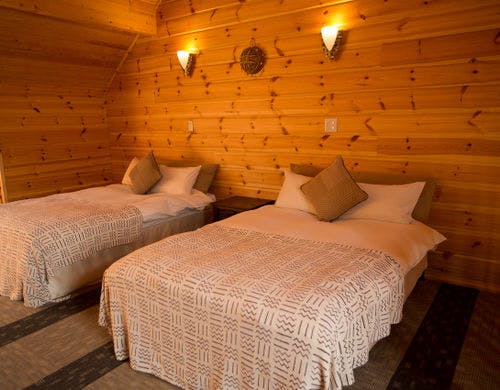 アフリカルームのベットルームになります。