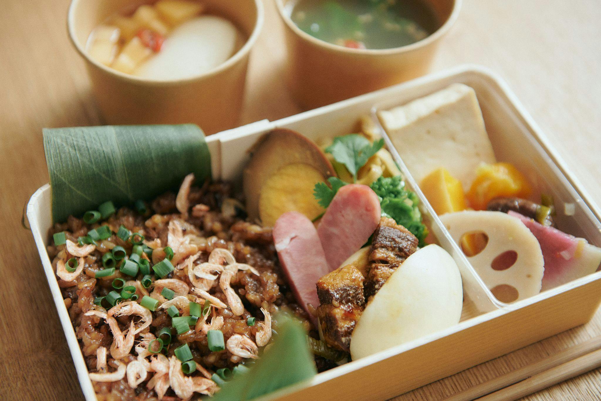 ข้าวเหนียวไต้หวันในกล่องอาหารเช้า