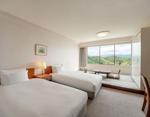 クラシックツイン和洋室<BR>布団敷はセルフ