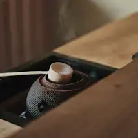 お茶の提供の様子