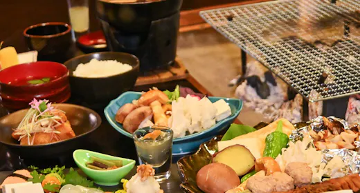 ヴィーガン・ベジタリアン歓迎!地物オーガニック野菜中心のヘルシービーガンいろり炭火膳