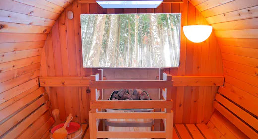 本格フィンランド式個室サウナ120分付!貸切でバレルサウナを満喫!アウフグース&ロウリュも|1泊2食