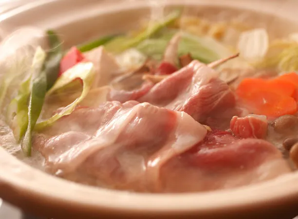 白山ジビエいのしし肉のぼたん鍋コース