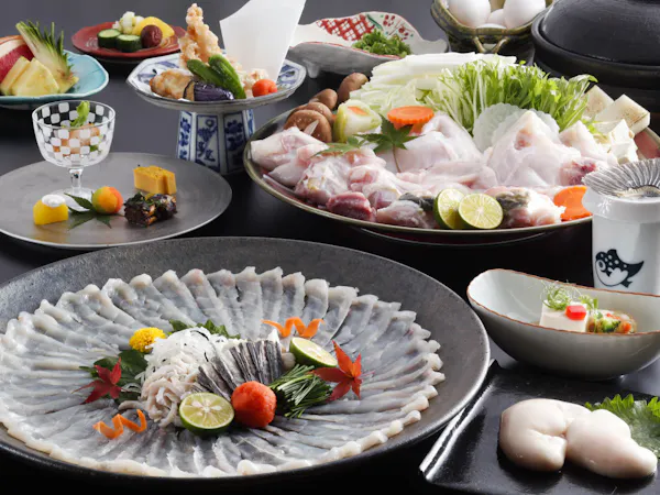 【淡路冬の味覚の王様】選べる白子料理!淡路3年とらふぐを贅沢に使用「河豚フルコースプラン」【部屋食】