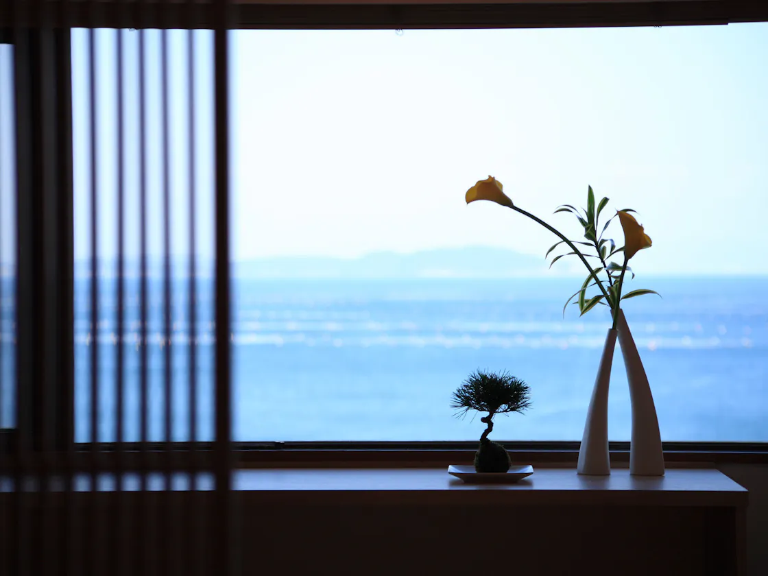 お部屋から眺める海の景色が最高。