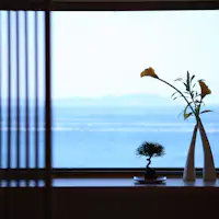 お部屋から眺める海の景色が最高。