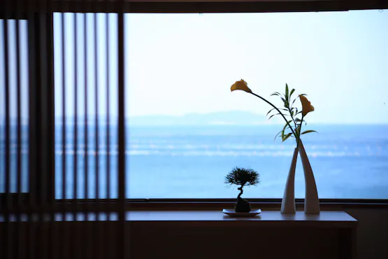 お部屋から眺める海の景色が最高。