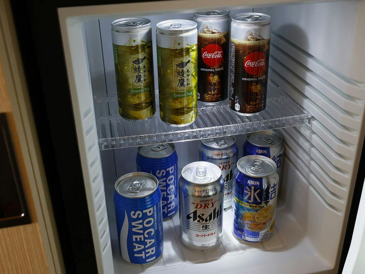 内風呂温泉付客室の冷蔵庫の飲料は無料。